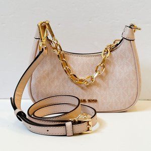 SOLD Michael Kors CORA MINI Zip Pouchette Shoulder Crossbody Bag MK Pink